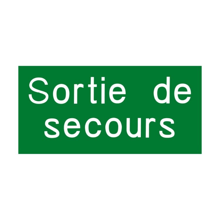 Plaque Sortie de Secours